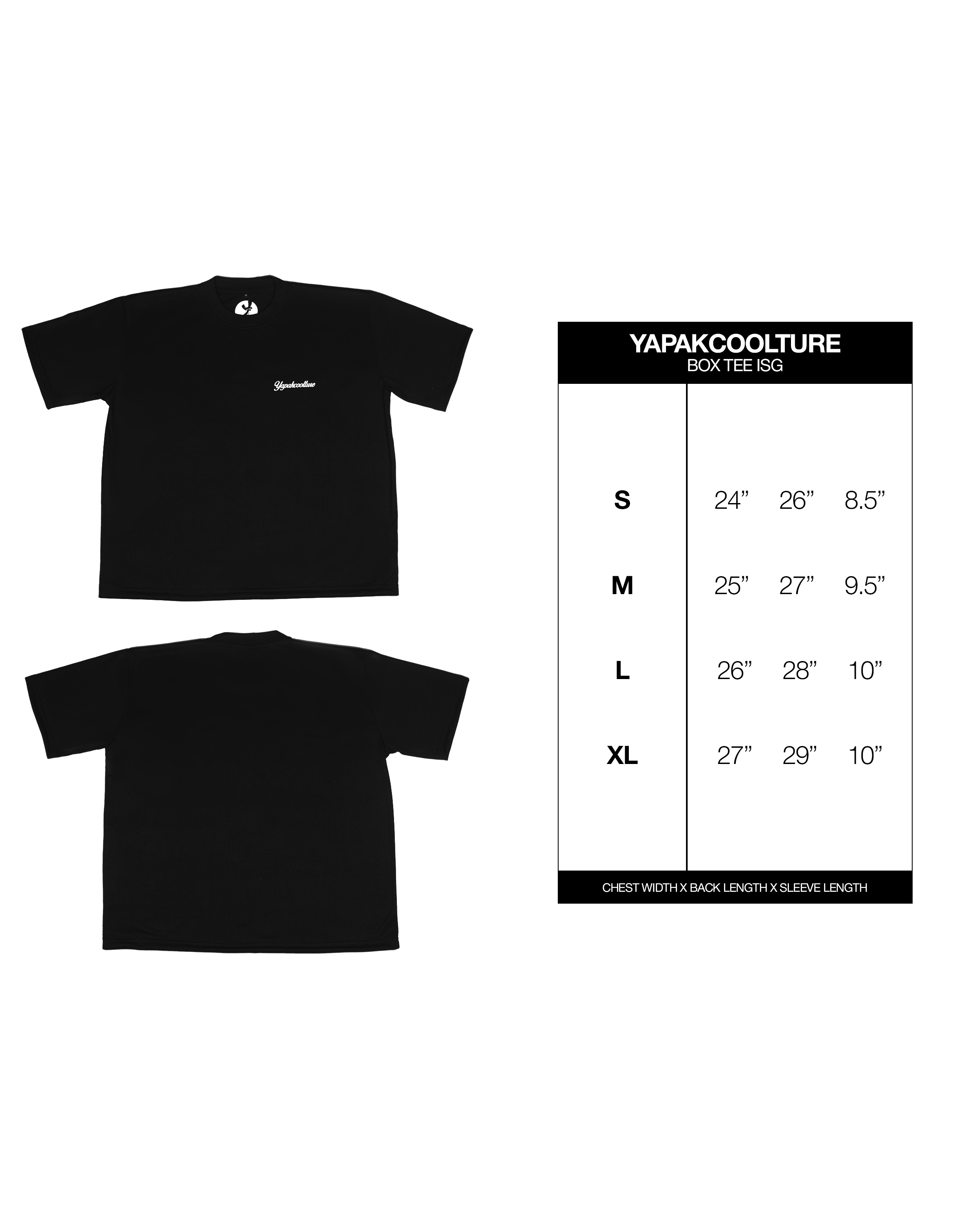 YapakCoolture Essential Crop Box Tee – Black Oversize