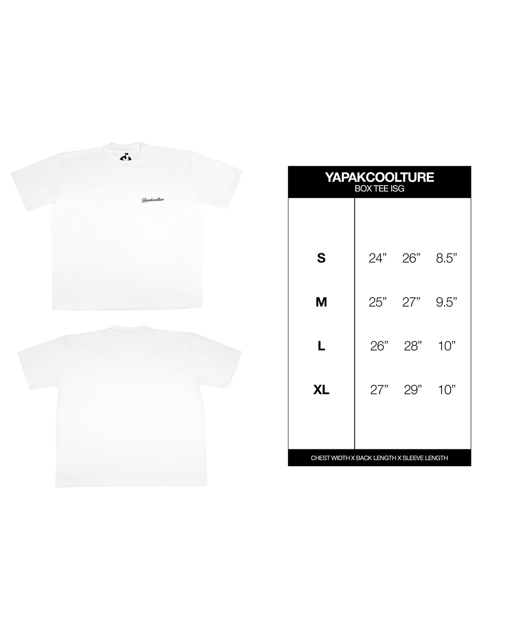 YapakCoolture Essential Crop Box Tee – White Oversize